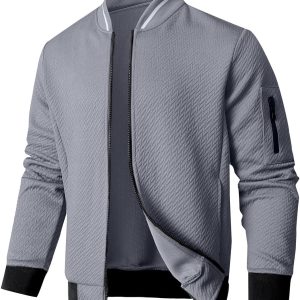 Mens Loose Fit Lightweight Jacket Casual Stylish bomber Jacket