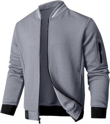 Mens Loose Fit Lightweight Jacket Casual Stylish bomber Jacket