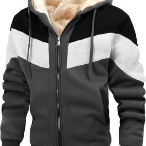 Thermal Jackets for Men Winter Warm Heavyweight Fce Jacket Wool Warm Thick Coats Outerwear